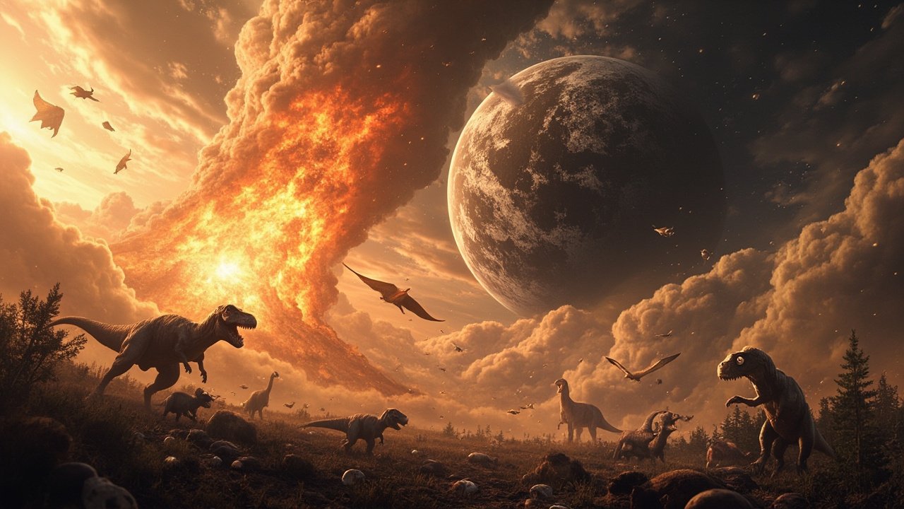 Lee más sobre el artículo Extinción del Cretácico-Paleógeno: Cómo un asteroide acabó con los dinosaurios y dio paso a la era de los mamíferos